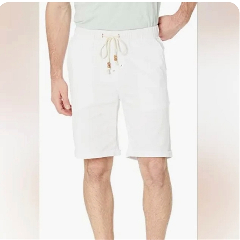 White Amazon Essentials Linen Casual Classic Fit Shorts Mens 2XL